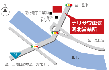 河北営業所地図